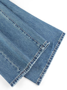 YUANBOFEI kadınlar erkek arkadaşı rahat gevşek Denim kot yüksek kaliteli nefes yüksek bel geniş bacak mavi yıkanmış rahat özel - Product Image 6