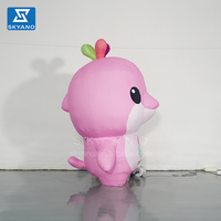 Ballon gonflable de personnage de mascotte de dessin animé de dauphin de dessin animé personnalisé