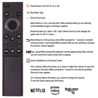 Mando a distancia universal para televisor Samsung, sin necesidad de configuración, mando a distancia de repuesto directo de fábrica y de fábrica