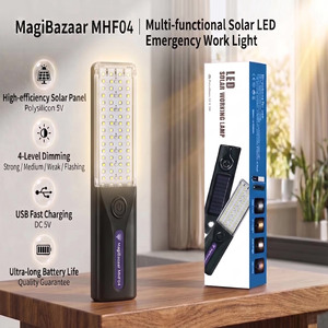 ไฟฉายพกพา MagiBazaar MHF04 ใช้พลังงานแสงอาทิตย์ ชาร์จเร็วแบบ Type-C พร้อมแม่เหล็ก ใช้สำหรับตั้งแคมป์ มีไฟ RGB และไฟฉุกเฉิน <span class=keywords><strong>SOS</strong></span> - Product Image 1