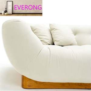 Sofá <span class=keywords><strong>de</strong></span> <span class=keywords><strong>Madera</strong></span> <span class=keywords><strong>de</strong></span> Diseño Creativo <span class=keywords><strong>de</strong></span> <span class=keywords><strong>Segunda</strong></span> <span class=keywords><strong>Mano</strong></span>, Estilo Mangostán Crema, Sofá Francés Moderno y Sencillo en Color Marfil - Product Image 5