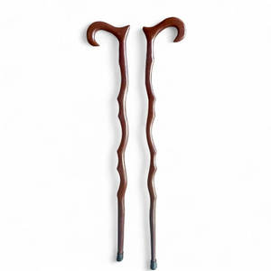 Bâton de marche en bois classique antidérapant, réglable et personnalisable, de haute qualité, fabriqué à la main, ergonomique, pour les personnes âgées - Product Image 1