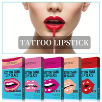 Brillo de labios de algodón de etiqueta privada OEM, hisopo de terciopelo mate creativo para tatuajes, lápiz labial líquido
