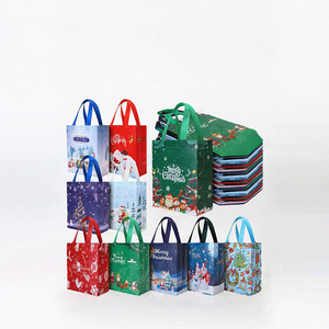 Medium High Quality Non-Woven Waterproof Laminated <b>Folding</b> Letter Christmas Gift Wrapping Wholesale Heat Transfer Tote <b>Bag</b> - Product Image 3
