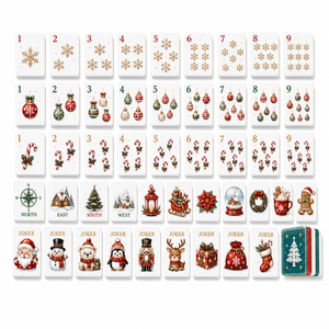 High Quality MeldVerse Luxury Acrylic Christmas Family Game Holiday Personalized Durable Portable Mahjong Tiles <b>Entertainment</b> - Product Image 1