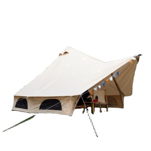 Toldo de Lona de Algodón de 5 m, Tienda de Campaña Tipo Campana, Tiendas de Campaña de Lujo para Acampar al Aire Libre, Impermeables para 4 Personas - Product Image 6