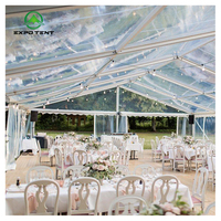 Tente de toit en PVC transparent à cadre en aluminium Tentes de luxe pour événements de mariage en plein air