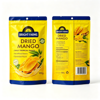 Sachet Doypack Économique pour Snacks de Mangues Séchées, Emballage Alimentaire Refermable avec Fermeture Éclair et Trou de Suspension pour Fruits Secs