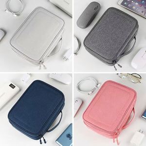 Electronics Organizer Travel Case Travel <b>Cable</b> Organizer Pouch Double Layer <b>Cable</b> Storage <b>Bag</b> - Product Image 2