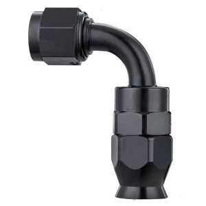 Hızlı teslimat siyah düz 45deg 90deg bir bağlantı parçaları PTFE dövme tam akış anan8 an10 döner bir PTFE hortum hattı ucu uydurma - Product Image 4