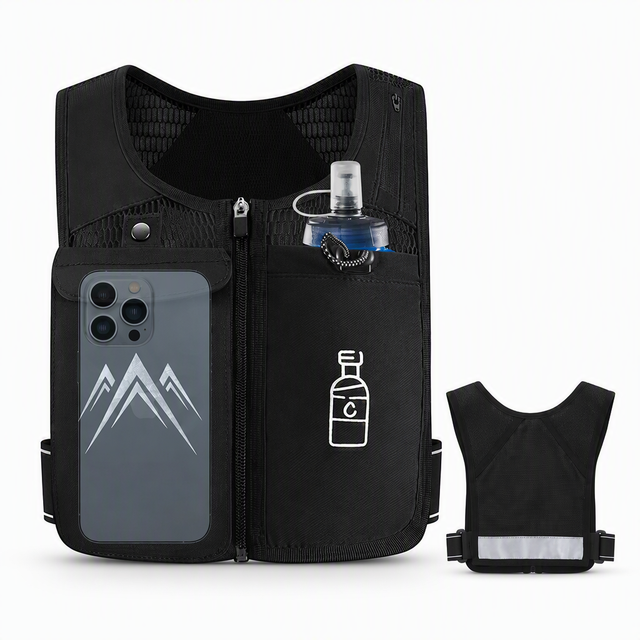 Custom Lightweight Portable Polyester Hydration Vest Backpack with Reservoir for Running Cycling Hiking Outdoor Sports-Men Women