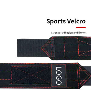사용자 정의 로고 남여 공용 피트니스 역도 체육관 손목 스트랩 가죽 리프팅 스트랩 - Product Image 4