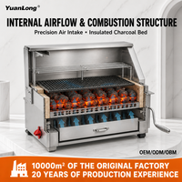Barbecue au charbon de bois en acier inoxydable, barbecue encastrable