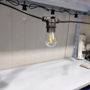 <b>Led</b> <b>Light</b> Strings B22 E27 Aluminum Body IP65 Waterproof Outdoor String <b>Lights</b> For Garden Patio Ceiling Decor - Product Image 1