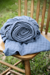 Washed Linen-Like Bedding Set 4 Pieces 2 Pillow cover Duvet Cover <b>Fitted</b> Bed <b>Sheet</b> Soft Premium 100% Cotton Washed King <b>Queen</b> - Product Image 3