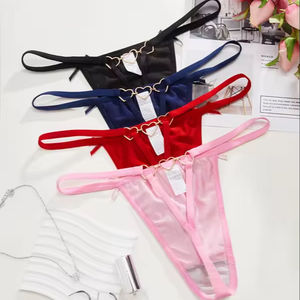 Vendita calda all'ingrosso della fabbrica di PASUXI da donna perizoma da donna perizoma da donna fiore lucido cuore a catena pizzo Sexy mutandine di biancheria intima da donna - Product Image 4