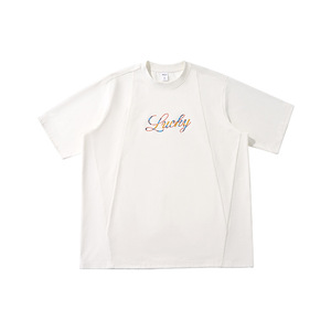 Camiseta Oversize con Corte 3D y Patrón de la Suerte, Decoración con Cuentas, para Hombre, Casual, Manga Corta, Nueva Llegada Verano 2026 - Product Image 1