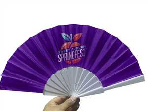 Wholesale High Quality Custom Logo Plastic Hand Held Fan Promotional Paper Hand Fans With Logo - Product Image 6