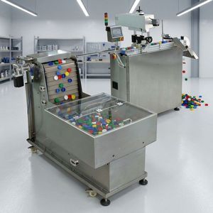 Système de codage intégré pour bouchons de bouteilles BMG : Graveur laser UV + Alimentateur automatique de bouchons + Inspection visuelle et rejet + Données code QR - Product Image 2