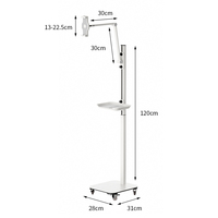 Ce support de téléphone/iPad sur pied avec roulettes et boîte de rangement est élégant, stylé et adapté à divers scénarios d'utilisation.