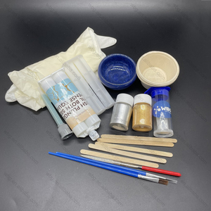 Kit de Reparación de Cerámica Kintsugi con Resina Epoxi WBG, Pegamento AB, Polvo de Mica Dorado y Plateado - Product Image 4