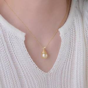 31317 Pendentif de collier simple à faire soi-même avec perles rondes en argent S925 de 11-13 mm, support vide et accessoires en perles pour votre style - Product Image 4