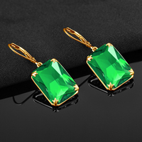 Vente en gros de bijoux longs en argent sterling pur 925 avec pierres précieuses, boucles d'oreilles en péridot pour femme, anneau en or 18 carats