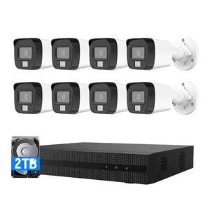 सर्वश्रेष्ठ होम सुरक्षा कैमरा पूर्ण HD वीडियो 8ch 5mp आउटडोर वीडियो निगरानी cccTV सिस्टम घर के लिए पूर्ण सेट