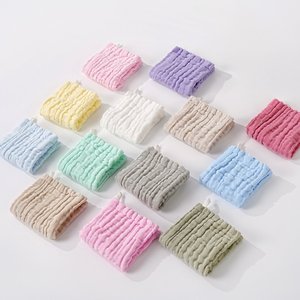 Lingettes en coton mousseline pour bébé, couleur unie, absorbantes, <span class=keywords><strong>ensemble</strong></span> de lingettes pour bébé multicolores - Product Image 5