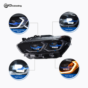 AKD Para BMW Serie 1 F20 2016-2018 Conjunto de Faros LED Láser Modificados Color Amarillo Dorado Doble DRL Lámpara Delantera - Product Image 5