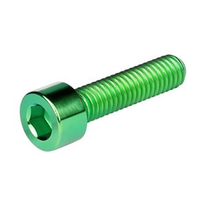 Tornillo de Cabeza Hexagonal de <span class=keywords><strong>Titanio</strong></span> Ti M5 X 10 12 16 18 20 25 30 35 40 45 50 55 60mm para Bicicleta, Verde M5x25mm - Product Image 1