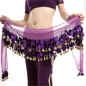 Novo estilo dança do ventre trajes lantejoulas dança do ventre hip cachecol para as mulheres dança do ventre hip cachecol