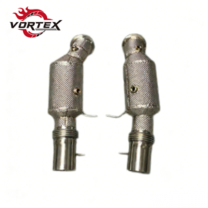 Collecteur d'échappement haute performance en acier inoxydable 304 avec catalyseur pour BMW G12 M760i N63 6.6T V12 2019-2025 avec bouclier thermique sans voyant d'avertissement (CEL) - Product Image 1