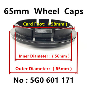 Tapas de Centro de Rueda de Coche de 55mm, 56mm, 65mm, 70mm, 76mm para VW Jetta MK5 <span class=keywords><strong>Golf</strong></span> Passat Estilo 3B7601171 - Product Image 6
