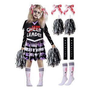 Alta calidad Halloween niños Zombie <span class=keywords><strong>animadora</strong></span> traje niños niña baile Rendimiento uniforme falda traje - Product Image 3