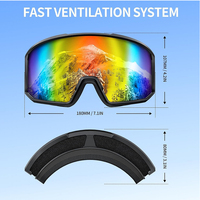 Gafas de Esquí para Adultos YL-SKI200, Gafas de Nieve con Marco Completo Resistente a los Arañazos, Revestimiento REVO, Compatibles con Casco, Logotipo Personalizado