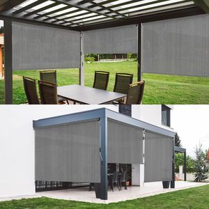 Outdoor Sunshade Roller <strong>Shades</strong>, Cordless <strong>Roll</strong> up <strong>Shade</strong> Blinds with 90% UV Protection, Exterior for Patio Porch Pergola Balcony - Product Image 4