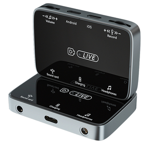 OEM live streaming Card âm thanh Bộ chuyển đổi âm thanh cho <span class=keywords><strong>Iphone</strong></span> Android điện thoại di động chuyển đổi tai nghe jack Splitter - Product Image 1