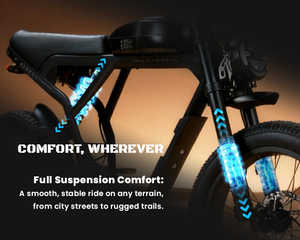 Revibikes chúng tôi kho Cougar 52V/60V điện xe đạp leo núi đầy đủ hệ thống treo điện xe đạp bụi bẩn đường xe đạp điện với NFC - Product Image 4