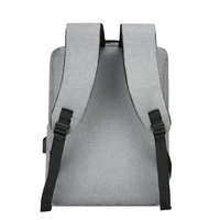 Sac pour ordinateur portable tendance à prix abordable, vente en gros, logo personnalisé, imperméable, géométrique, unisexe, en tissu Oxford, loisirs, 15,6 pouces, avec port USB