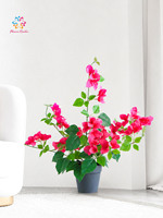 Tanaman Pot Bougainvillea Buatan yang Realistis dengan Cabang yang Dapat Dibengkokkan, Pohon Bunga Palsu DIY untuk Dekorasi Rumah, Hotel, dan Ruangan Dalam