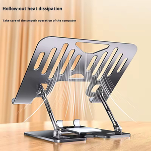 Huyo <b>Laptop</b> Mobile Phone Dual-use Carbon Steel <b>Foldable</b> Cooling Stand with Fan Silent Gaming Heightening Air-cooling - Product Image 4