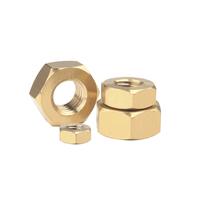 Tuercas Hexagonales de Latón M2-M64, Latón Sólido C3604 DIN 934, Acabado Liso, No Magnéticas, para Electricidad ANBOR