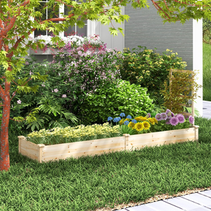 Jardinière surélevée en bois avec treillis pour plantes grimpantes, fleurs, herbes, légumes, fruits, jardin, culture de plantes - Product Image 2