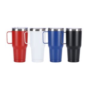 Custom 30oz Tumbler with Handle 20oz <b>Coffee</b> Mug Outdoor Vasos Vacuum Cup Laser Engraving Water <b>Bottle</b> with Stronghold Lid - Product Image 1