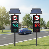 Panneau de signalisation routière avec télécommande P10 personnalisé Panneau solaire de signalisation routière Limite de vitesse Détecteur de radar Affichage LED VMS