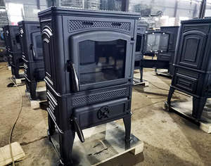 เตาเหล็กหล่อแบบตั้งพื้นทันสมัย ได้รับการรับรองมาตรฐาน EN13240 EN16510 สำหรับใช้ในห้องนั่งเล่นและโรงแรม (<span class=keywords><strong>Dacha</strong></span> I) - Product Image 4