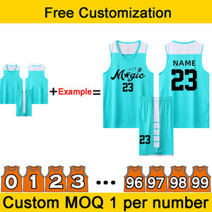 Individuelles LOGO Muster Blanko Top Shooting Shorts Hosen Hochwertige Kleidung Übergrößen Uniformen Set Herren Basketball Trikot - Product Image 3