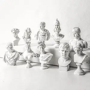 Decoração europeia para cabeça grega, arte de desenho, escultura, resina, artesanato, modelo criativo, mini gesso