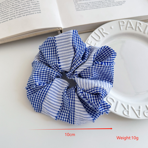 Serre-têtes et chouchous en tissu à carreaux tendance, accessoires de mode patchwork pour filles - Product Image 3